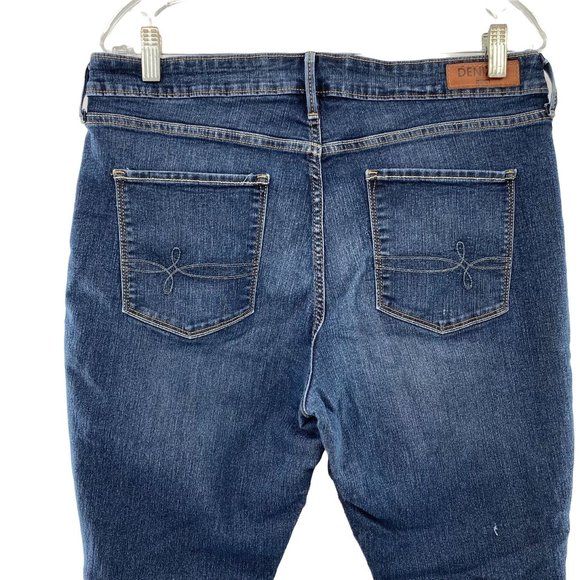 DENIZEN FROM LEVI'S STRAIGHT LEG MODERN SKINNY BLUE JEANS WOMENS 16 S/C - Picture 6 of 7